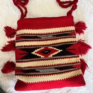 Hand made gorgeous red multicolor bag
